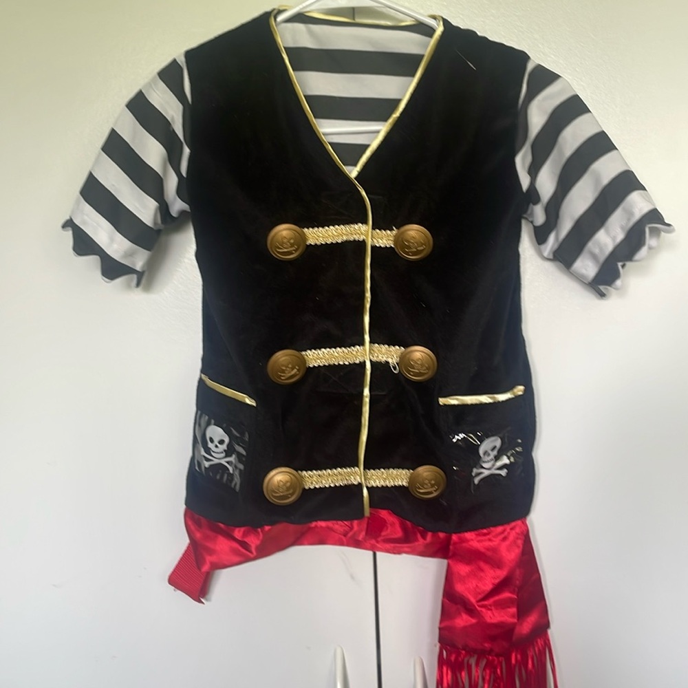 Melissa and Doug Pirate vest and sword. Large 12/14. Halloween.  Pirate day.